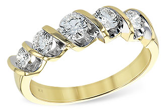 A120-06732: LDS DIA WED RING .75 TW