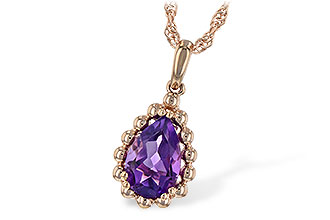 A216-40432: NECKLACE 1.06 CT AMETHYST