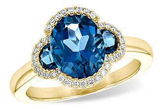 A217-33150: LDS RG 3.04 TW LONDON BLUE TOPAZ 3.20 TGW