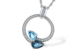 A217-34041: NECK 1.22 BLUE TOPAZ 1.40 TGW