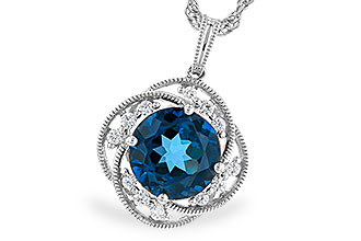 A300-94069: NECK 2.90 LONDON BLUE TOPAZ 3.05 TGW (9MM LBT)