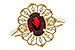 A300-94087: LDS RG .80 GARNET .92 TGW (7x5MM GAR)