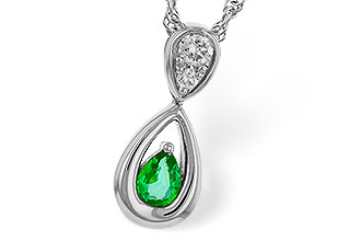 A301-85869: NECKLACE .10 EMERALD .16 TGW (4x3 EMER)