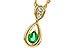 A301-85869: NECKLACE .10 EMERALD .16 TGW (4x3 EMER)