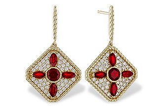 A301-86750: EARRINGS .99 TW RUBY 1.42 TGW