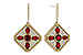 A301-86750: EARRINGS .99 TW RUBY 1.42 TGW
