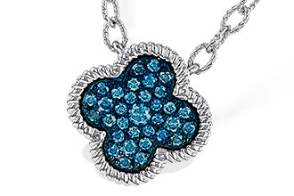 A301-86796: NECKLACE .33 TW BLUE DIAMONDS