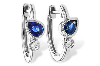A301-86814: EARRINGS .51 SAPPHIRE .57 TGW