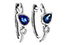 A301-86814: EARRINGS .51 SAPPHIRE .57 TGW