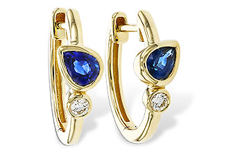 A301-86814: EARRINGS .51 SAPPHIRE .57 TGW