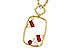 A301-87678: NECKLACE .33 TW RUBY .44 TGW