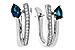 A301-88614: EARR .88 LONDON BLUE TOPAZ 1.08 TGW (6x4MM LBT)