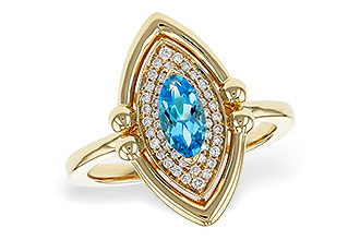 A301-90387: LDS RG .54 BLUE TOPAZ .70 TGW (8x4MM BT)