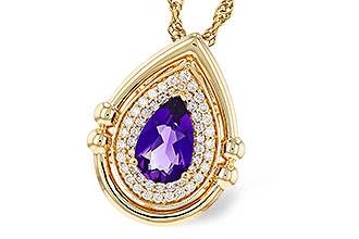 A302-73141: NECKLACE .70 AMETHYST .86 TGW (8x5MM AMY)