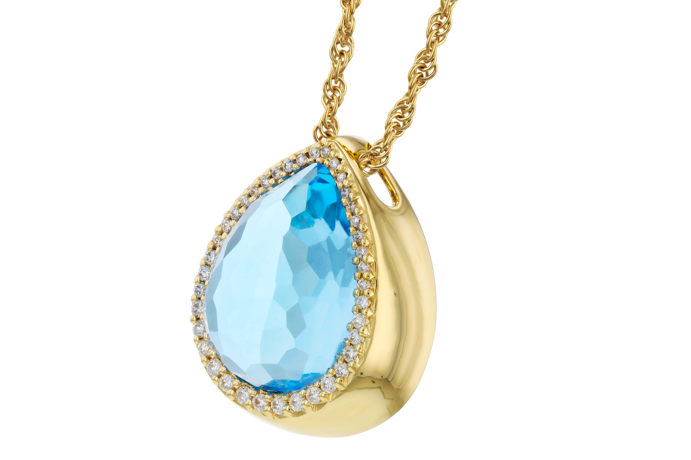 A302-74078: NECK 5.78 LONDON BLUE TOPAZ 5.92 TGW (14x10MM)