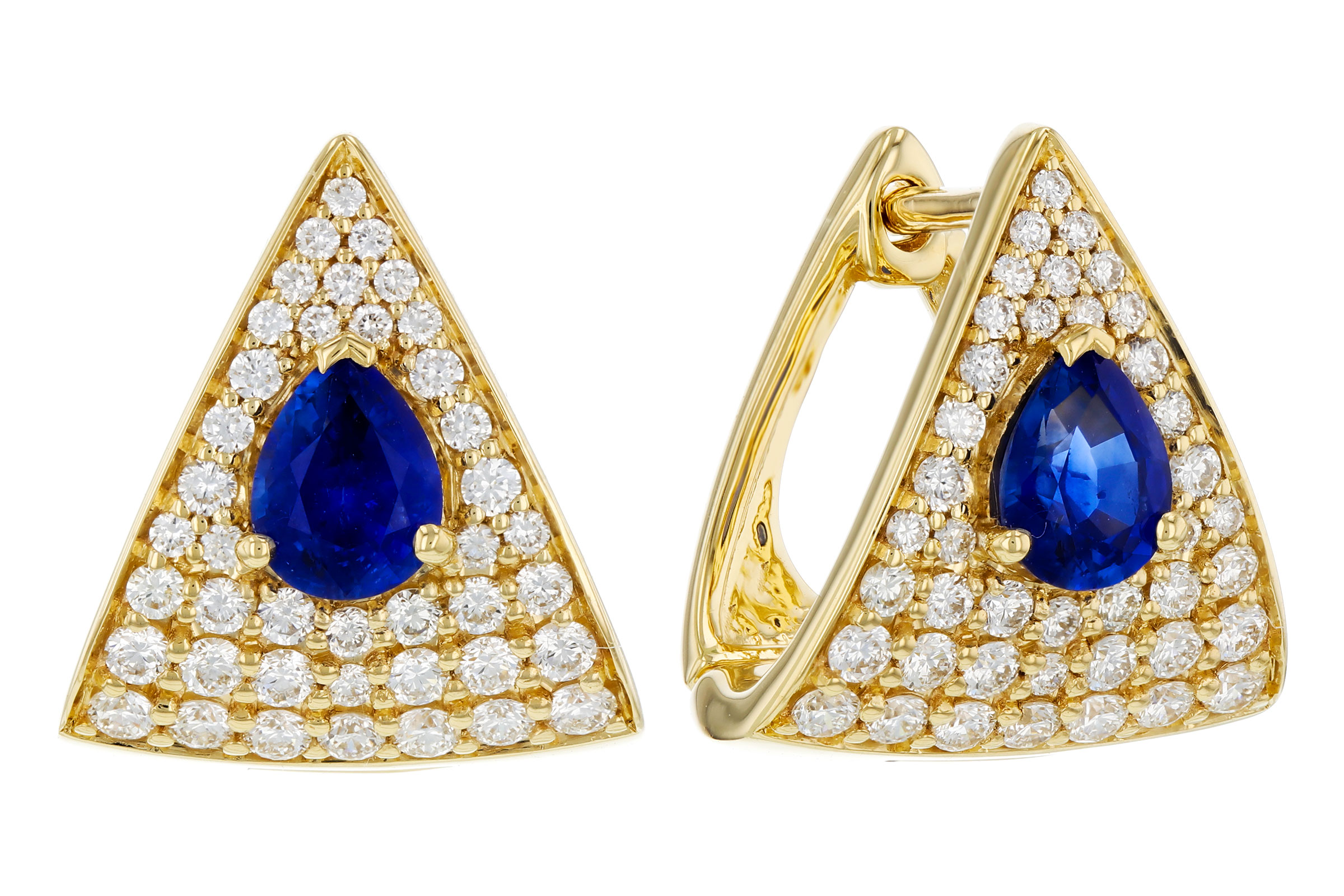 A302-74978: EARRINGS .65 TW SAPPHIRE 1.20 TGW (5x4MM SA)