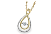 B215-54005: NECKLACE .14 BR (YG TRIM)