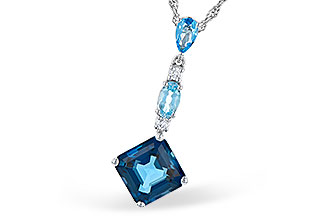 B300-03132: NECK 2.95 TW BLUE TOPAZ 3.00 TGW