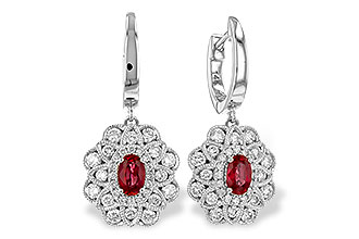 B300-98578: EARR .56 TW RUBY 1.30 TGW (5x3MM RUBY)