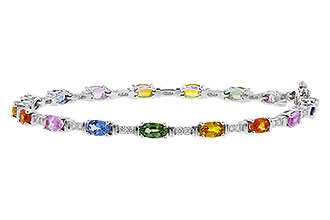 B301-84078: BRACELET 4.76 MULTI-COLOR SAPPH 5.08 TGW (7")