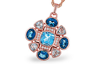 B301-84914: NECKLACE 3.19 TW BLUE TOPAZ 3.25 TGW