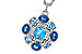 B301-84914: NECKLACE 3.19 TW BLUE TOPAZ 3.25 TGW