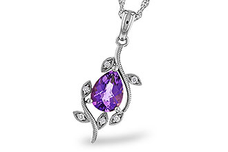 B301-84959: NECKLACE .88 AMETHYST .93 TGW (8x6MM AMY)