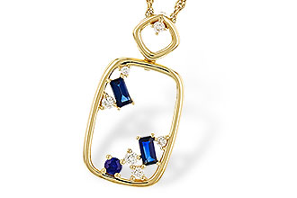 B301-87678: NECKLACE .35 TW SAPPHIRE .46 TGW