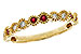 B301-88614: LDS WED RG .16 TW RUBY .25 TGW