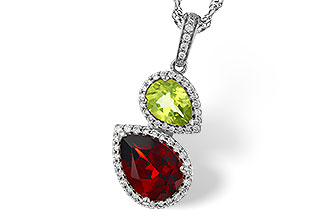 B301-90405: NECKLACE 2.74 SEMI-PREC (GAR,PER) 2.95 TGW