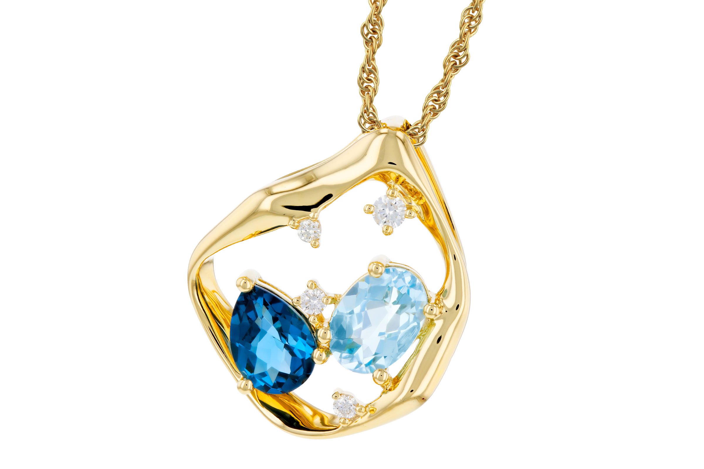 B302-75832: NECKLACE 1.60 TW BLUE TOPAZ 1.67 TGW (7x5MM BT)