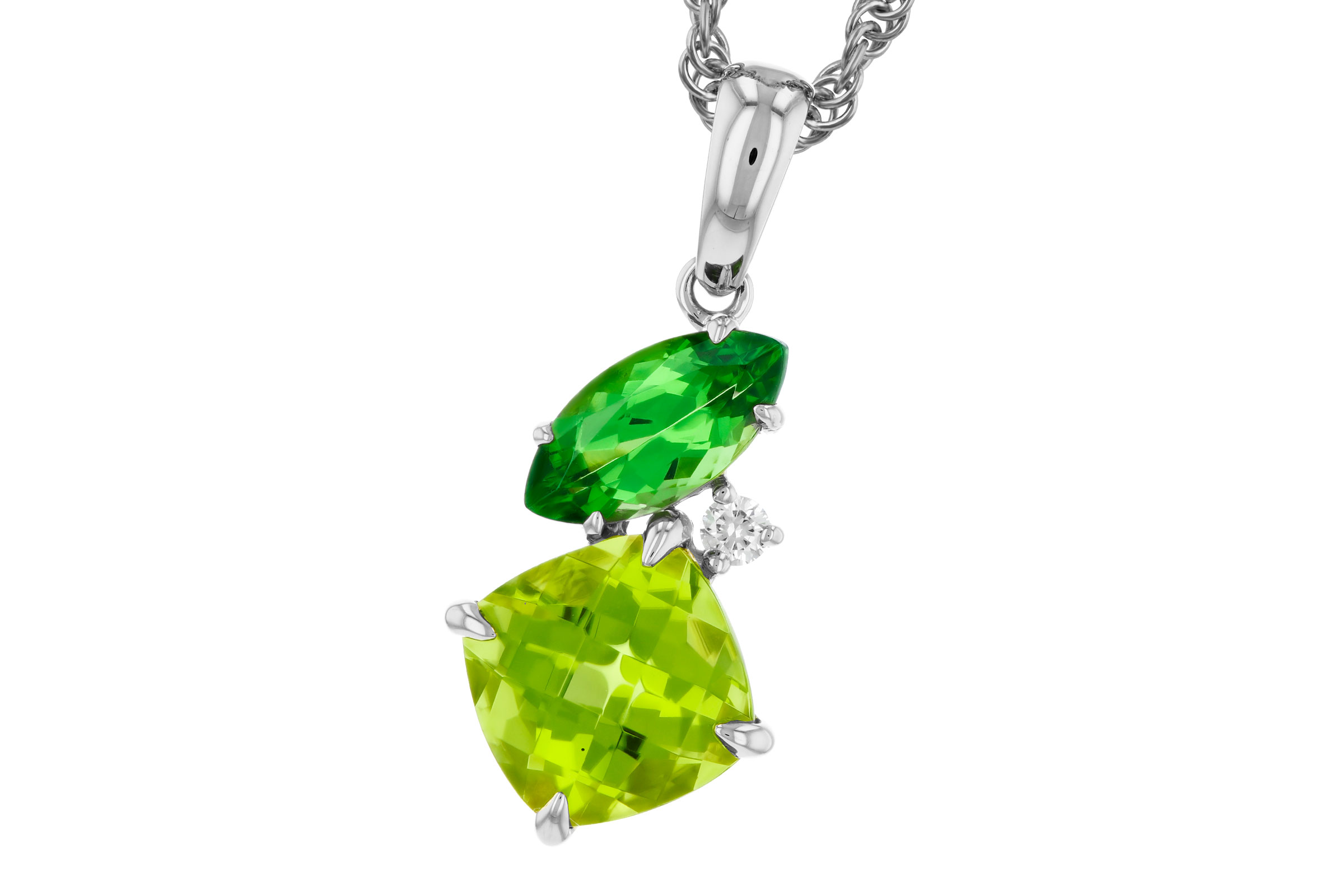 B302-75841: NECKLACE 1.97 TW SEMI-PREC (PER,TSAV) 2.00 TGW