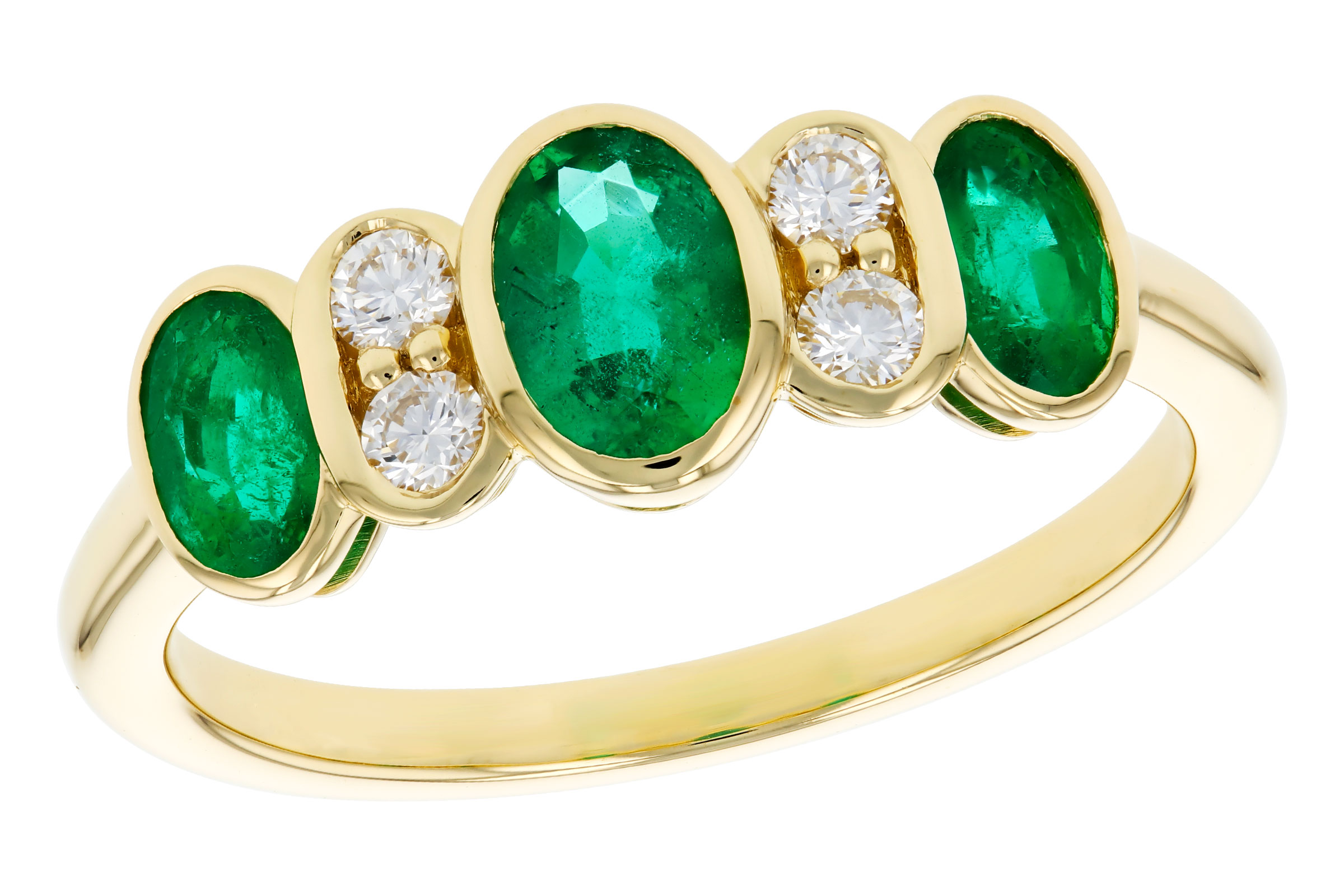 B302-75850: LDS RG .90 TW EMERALD 1.05 TGW
