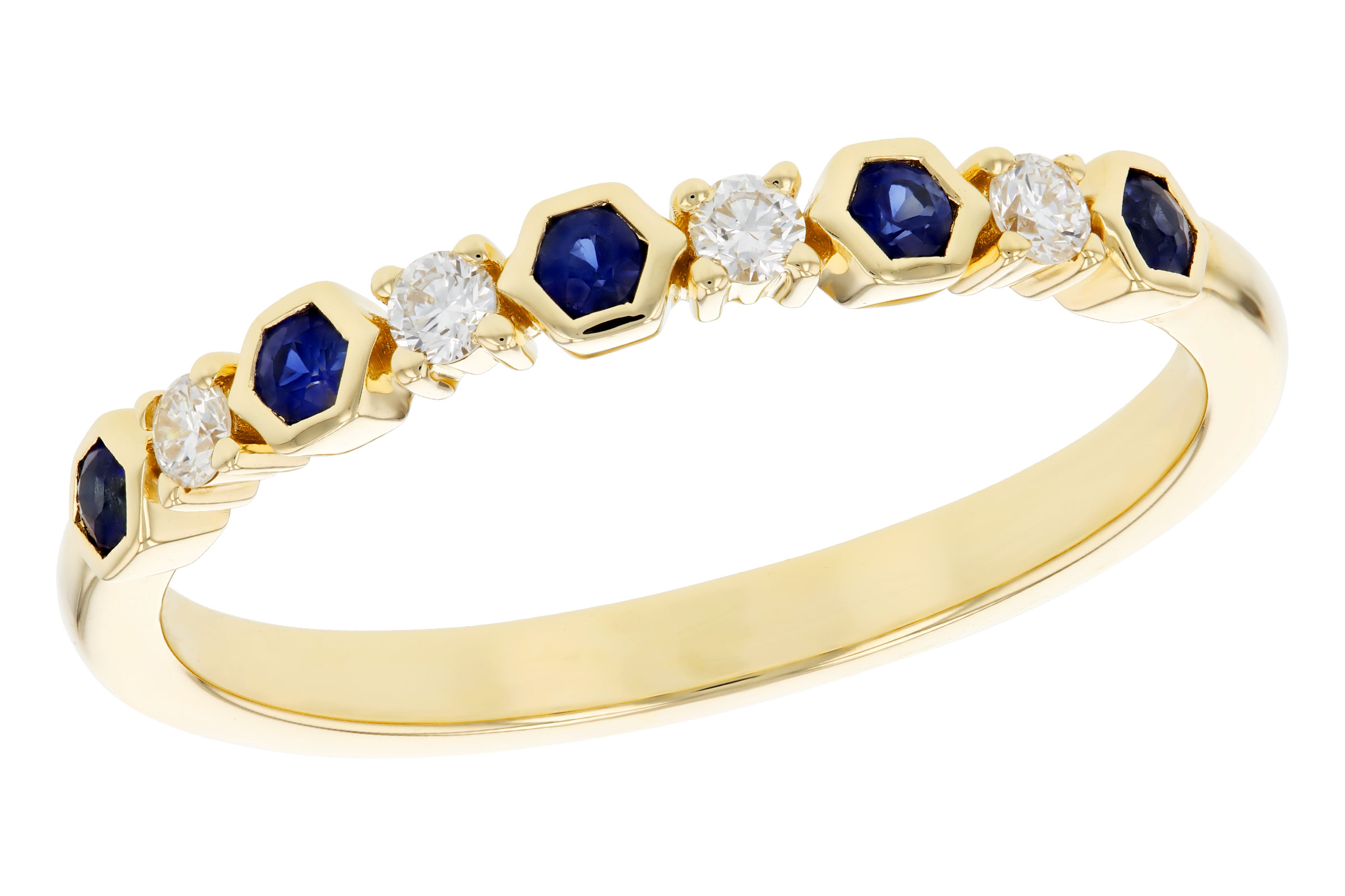 B302-75859: LDS WED RG .14 TW SAPPHIRE .24 TGW