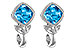 C214-61341: EARR 2.12 BLUE TOPAZ 2.14 TGW