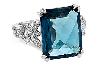C217-27705: LDS RG 9.40 LONDON BLUE TOPAZ 9.60 TGW (15x12MM)