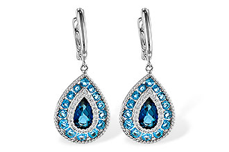 C217-31341: EARR 3.15 TW BLUE TOPAZ 3.32 TGW