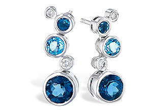 C300-06805: EARR 2.27 BLUE TOPAZ 2.40 TGW