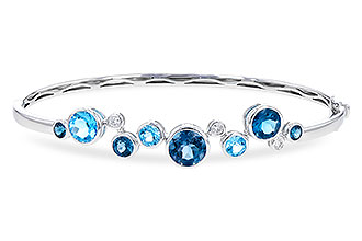 C300-91305: BANGLE 3.95 TW BLUE TOPAZ 4.06 TGW