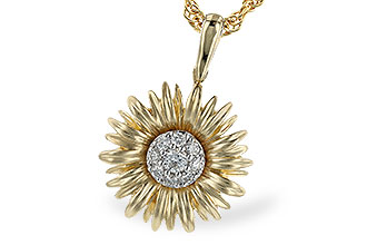 C300-94959: L300-94059 WITH YG PETALS / WG SETTING .10 TW