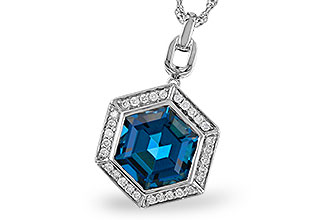C301-84050: NECK 3.40 LONDON BLUE TOPAZ 3.55 TGW (9MM LBT)
