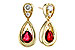 C301-84950: EARRINGS .40 RUBY .52 TGW (4x3 RUBY)