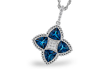 C301-86741: NECKLACE 2.79 LONDON BLUE TOPAZ 2.85 TGW