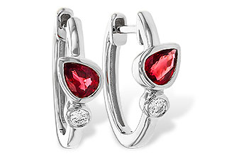 C301-86814: EARRINGS .48 RUBY .54 TGW