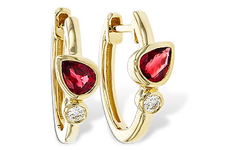 C301-86814: EARRINGS .48 RUBY .54 TGW