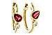 C301-86814: EARRINGS .48 RUBY .54 TGW