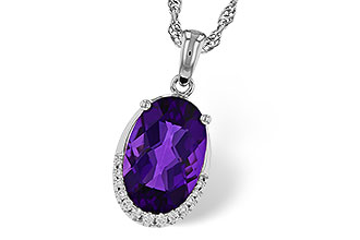 C301-90368: NECKLACE 2.70 AMETHYST 2.76 TGW (12x8MM OV)