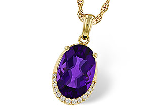 C301-90368: NECKLACE 2.70 AMETHYST 2.76 TGW (12x8MM OV)