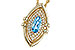 C301-90387: NECKLACE .54 BLUE TOPAZ .70 TGW (8x4MM BT)