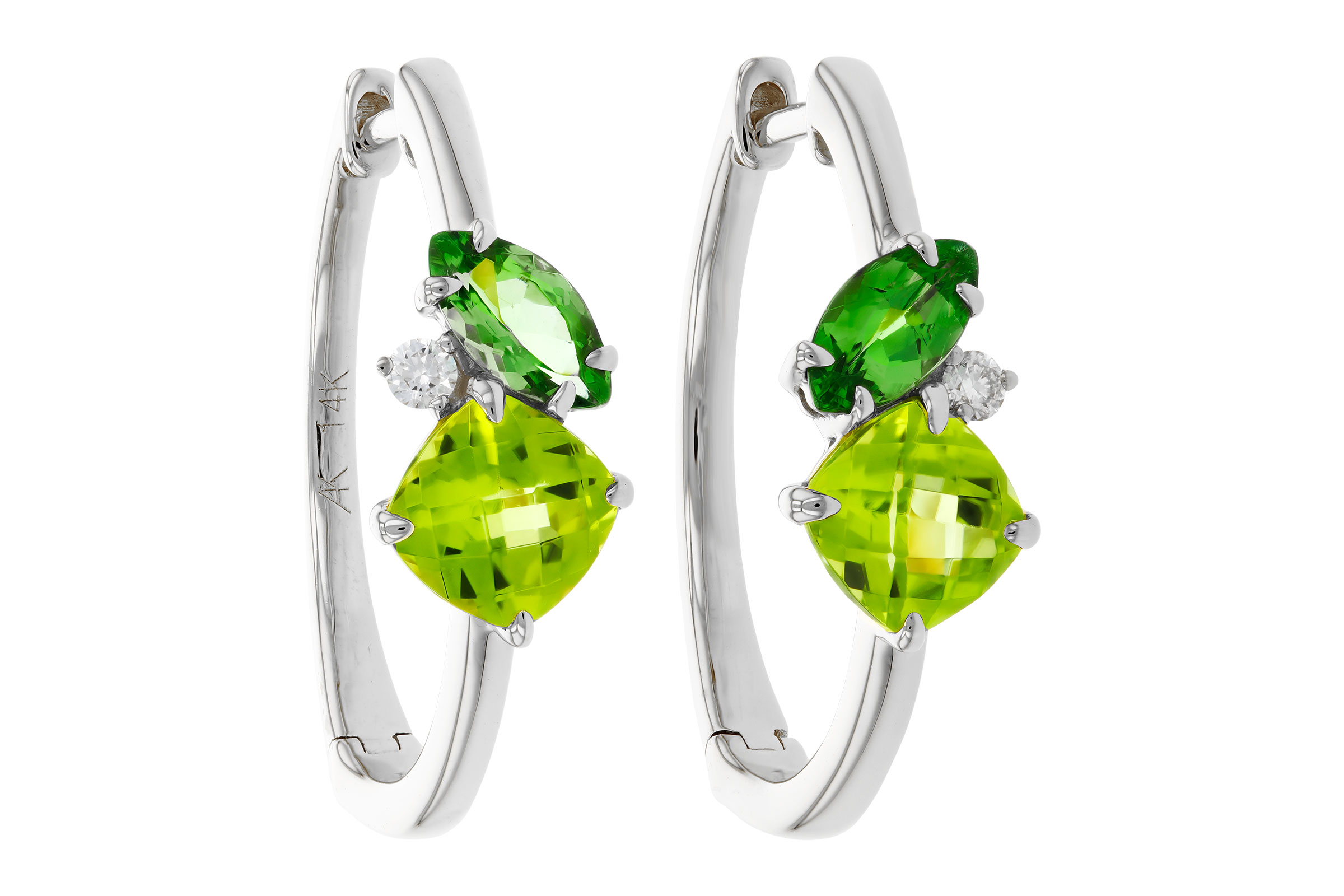 C302-74923: EARRINGS 1.69 TW SEMI-PREC (PER,TSAV) 1.73 TGW